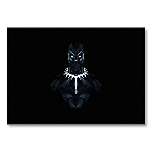 Siyah Arkaplan Black Panther  Mdf Ahşap Tablo 25x35 cm