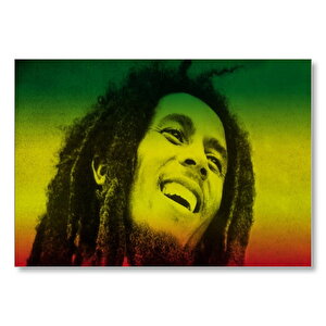 Bob Marley Gülüşü  Mdf Ahşap Tablo 35x50 cm