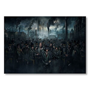 Assassins Creed Syndicate Karakterler Londra Ve Kara Dumanlar  Mdf Ahşap Tablo 50x70 cm