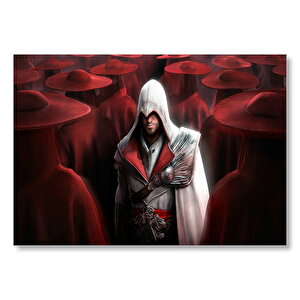 Assassins Creed Suikastçi Ve Kırmızı Kıyafetliler  Mdf Ahşap Tablo 35x50 cm