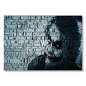 Joker Yüzü Ve Replikleri  Mdf Ahşap Tablo 35x50 cm