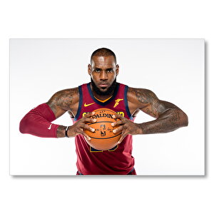 Nba Lebron James Cleveland Cavaliers Bordo Forma  Mdf Ahşap Tablo
