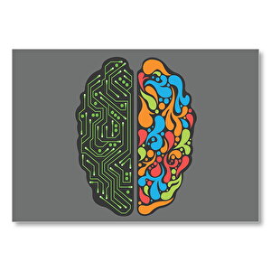 Beynin İki Yarısı  Mdf Ahşap Tablo 35x50 cm