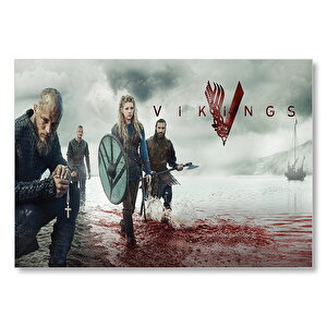 Vikingler Ve Kan Denizi  Mdf Ahşap Tablo 50x70 cm