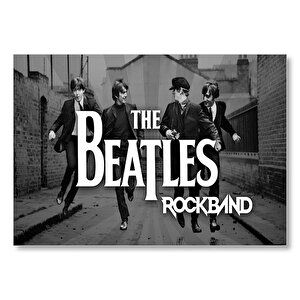 The Beatles Rock Grubu  Mdf Ahşap Tablo 35x50 cm