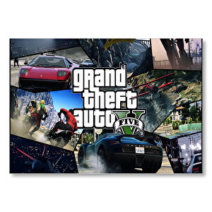 Gta 5 Görevler Kompozisyon  Mdf Ahşap Tablo 25x35 cm