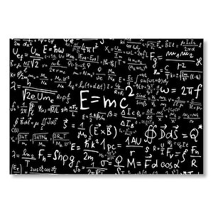 Formüller E=mc2  Mdf Ahşap Tablo 50x70 cm