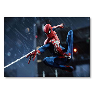 Spider-man Ağ Fırlatıyor  Mdf Ahşap Tablo 50x70 cm