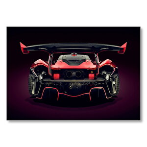 Mclaren P1 Gtr Arka Görünüş  Mdf Ahşap Tablo 50x70 cm