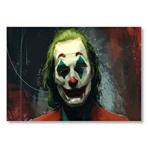 Joker Yüz Yakın Plan Çizim  Mdf Ahşap Tablo 25x35 cm