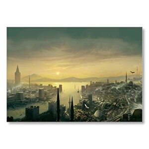 Assassins Creed Relevations Haliç Manzarası  Mdf Ahşap Tablo 50x70 cm