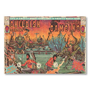 Childish Gambino Poster  Mdf Ahşap Tablo 35x50 cm
