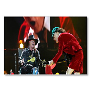 Acdc Angus Ve Malcolm Yaşlı Kurtlar  Mdf Ahşap Tablo 25x35 cm