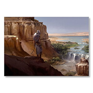 Assassins Creed Origins Nil Nehri Ve Suikastçi  Mdf Ahşap Tablo 25x35 cm