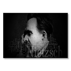 Friedrich Nietzsche Portre Sb  Mdf Ahşap Tablo 25x35 cm