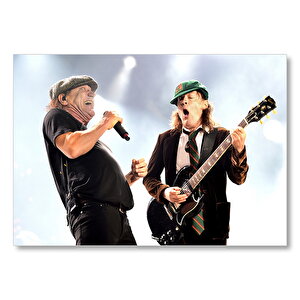 Acdc Angus Ve Malcolm  Mdf Ahşap Tablo 50x70 cm