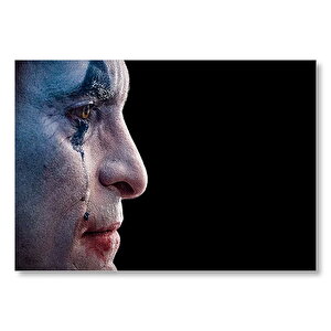Joker Gözyaşı Siyah Arka Plan  Mdf Ahşap Tablo 35x50 cm