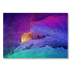 Renkli Buzdan Şekiller Mor Yeşil Sarı  Mdf Ahşap Tablo 25x35 cm