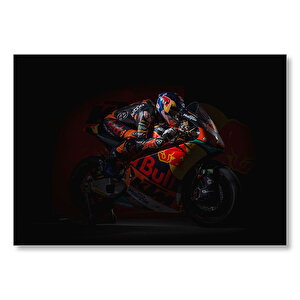 Ktm Moto2 Siyah Arkaplan Karanlık Mod  Mdf Ahşap Tablo 50x70 cm
