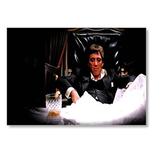 Yaralı Yüz Tony Montana  Mdf Ahşap Tablo 35x50 cm