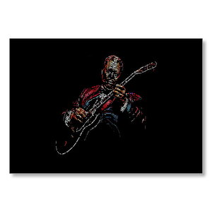 Riley B King Caz Gitaristi Artwork  Mdf Ahşap Tablo 50x70 cm