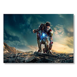 Tony Stark Ayağa Kalkıyor  Mdf Ahşap Tablo 50x70 cm