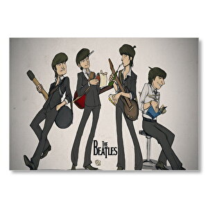 The Beatles Karikatürize Çizim  Mdf Ahşap Tablo 35x50 cm