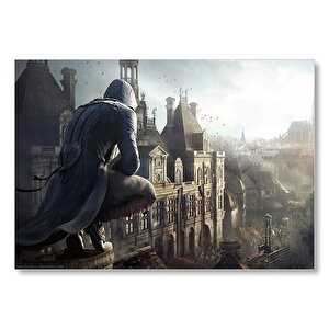Assassins Creed Unity Çatıdaki Suikastçi  Mdf Ahşap Tablo 25x35 cm