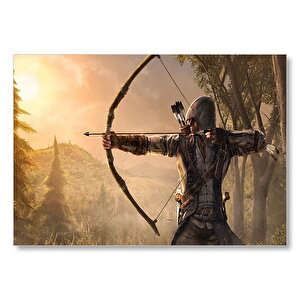 Assassins Creed Okçu Savaşçı Ve Orman  Mdf Ahşap Tablo 25x35 cm
