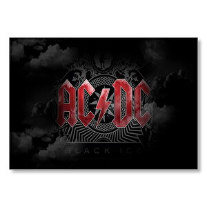 Acdc Logo Karanlık Mod  Mdf Ahşap Tablo 25x35 cm