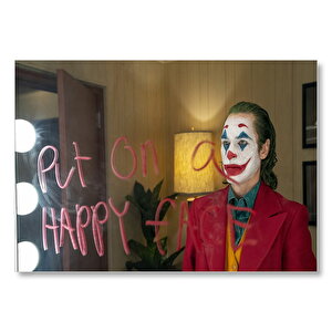 Joker Mutlu Bi Yüz Takın  Mdf Ahşap Tablo 50x70 cm