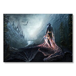 Fantastik Diyar Ve Savaşçı  Mdf Ahşap Tablo 35x50 cm