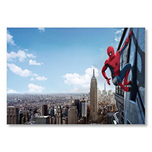 Spider-man Gökdelen Sörfü  Mdf Ahşap Tablo
