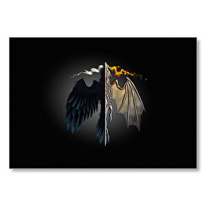 Game Of Thrones Ejderha İllüstrasyon  Mdf Ahşap Tablo 50x70 cm