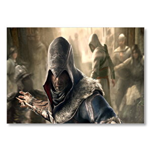 Assassins Creed Sauikastçi Ve Flu Arka Plan  Mdf Ahşap Tablo 50x70 cm