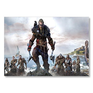 Assassins Creed Valhalla Karakterleri  Mdf Ahşap Tablo 50x70 cm
