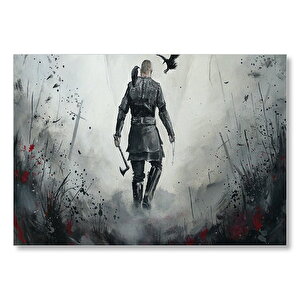 Viking Savaş Alanı Ve Kargalar  Mdf Ahşap Tablo 25x35 cm
