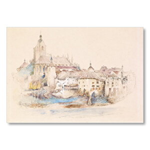 Birmingham Kasabanın Çizgi Resmi  Mdf Ahşap Tablo 25x35 cm