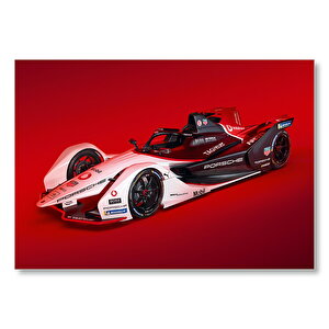 Porsche 99x Elektrikli Yarış Arabası  Mdf Ahşap Tablo 25x35 cm