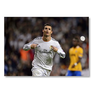 Christiano Ronaldo Real Madrid Gol Sevinci  Mdf Ahşap Tablo 50x70 cm