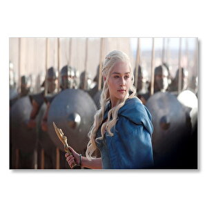 Daenerys Targaryen Ve Askerler  Mdf Ahşap Tablo 35x50 cm
