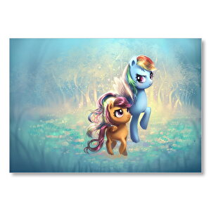Ponyville Şirin Poniler  Mdf Ahşap Tablo 25x35 cm