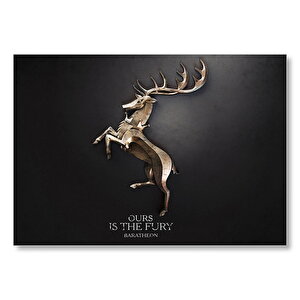 Game Of Thrones Baratheon İllüstrasyon  Mdf Ahşap Tablo 50x70 cm