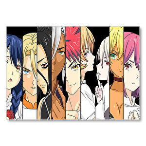 Anime Karakterler Şerit Kompozisyon  Mdf Ahşap Tablo 50x70 cm