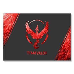 Pokemon Go Team Valor Logo  Mdf Ahşap Tablo 50x70 cm