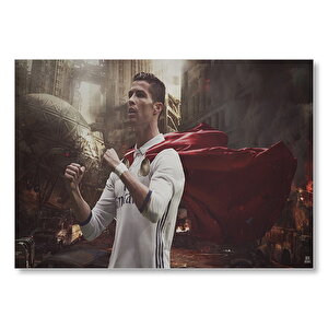 Christiano Ronaldo Süper Kahraman  Mdf Ahşap Tablo 50x70 cm