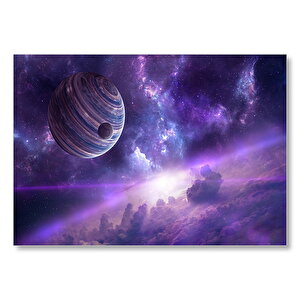 Nebulalar Gezegenler Ve Galaksiler  Mdf Ahşap Tablo 35x50 cm