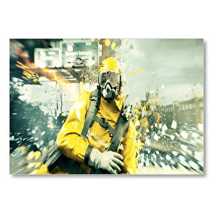 Quantum Break Maskeli Adam  Mdf Ahşap Tablo 35x50 cm