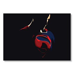 Süperman Adalet Birliği Minimal Art  Mdf Ahşap Tablo 25x35 cm