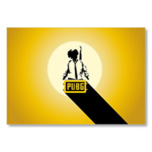 Pubg Sarı Logo Minimal Art  Mdf Ahşap Tablo